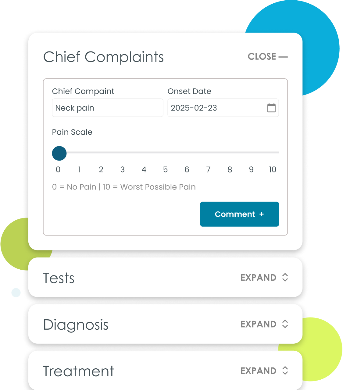 A modern design of the aspire blocks that make up a patient chart